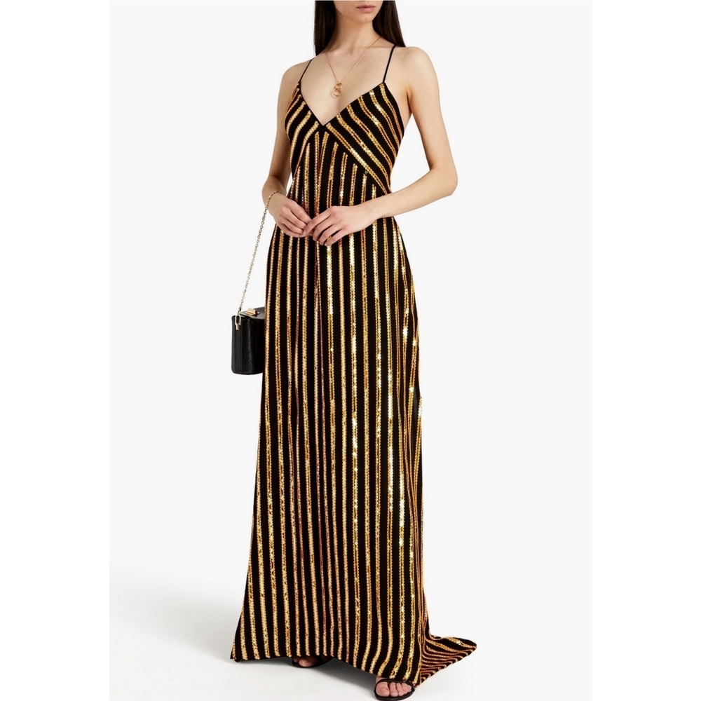 Galvan London Sequin Embellished Gown